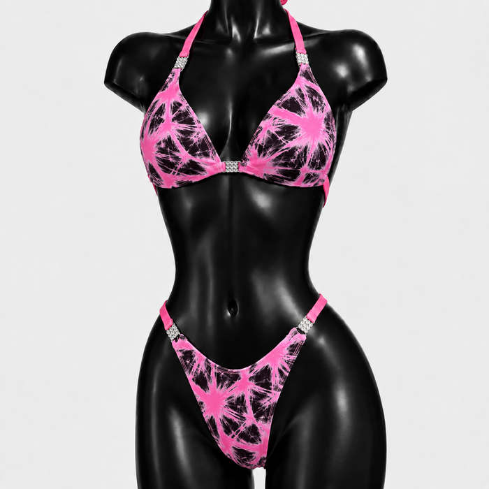 Sparkler Pink Posing Bikini -  Pink/ Black