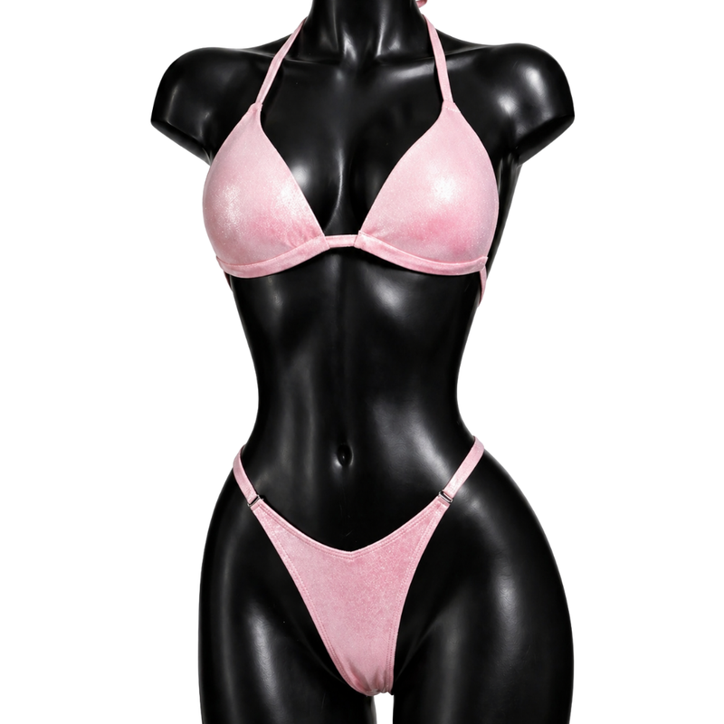 Pastel Pink Shine Fit Model Bikini - NPC