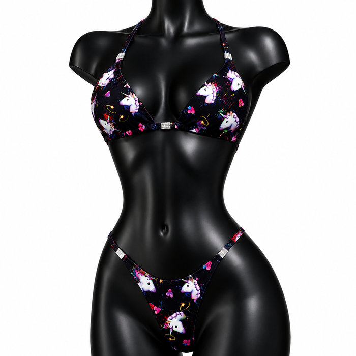 UNICORN NPC Posing Bikini - Black/ Multicolour