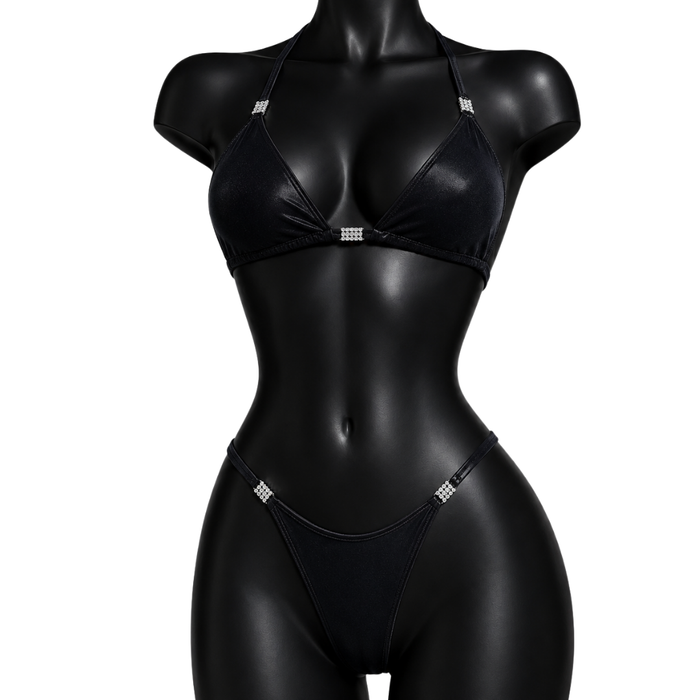 Black Shine NPC Posing Bikini - Black