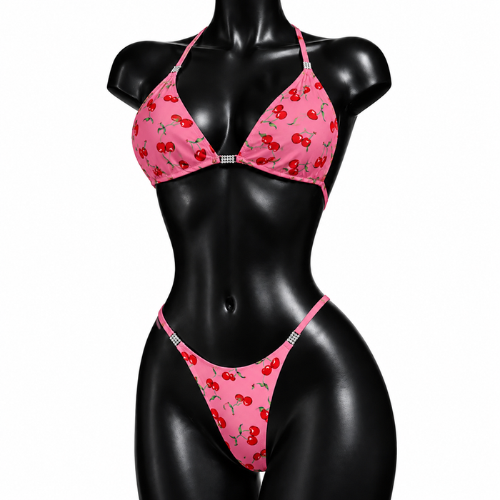 Pink Cherry NPC Posing Bikini - Red/ Pink