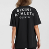 Bikini Athlete Oversized Black Tee