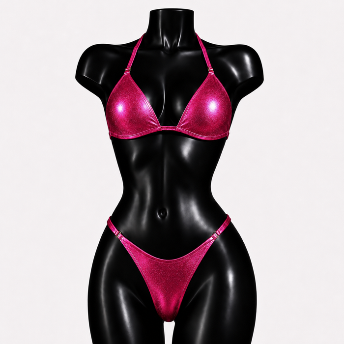 Pomegranate Shine NPC Posing Bikini - Red/ Pink
