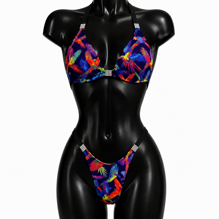 Rio Multicoloured Animal NPC Posing Bikini
